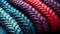 A close up of several braided ropes