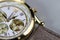 close up shallow focus Time zone cities code on luxury world time watch bezel on Sydney, Neumea, Tokyo