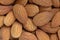 Close up of shelled almonds