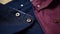 a close up of a shirt with buttons on the collar and a button down on the back of the shirt with a button down collar