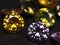 Close up shoot of beautiful, shiny, multi colored diamonds crystal gemstones