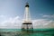 Close up shot of alligator reef lighthouse under the peaceful sky