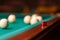 A close up shot billiard balls.
