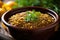 a close-up shot of a bowl of boiled lentils