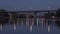 A Close Up Shot Compressing the Dartmouth, Franklin, Short Line, and Lake-Marshall Avenue Bridges over the Mississippi River in th