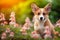 Close up shot of Cute Welsh corgi puppy generative AI