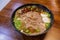 Close up shot of the delicious Lanzhou beef noodles