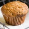 Close up shot of fresh bran muffin