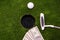 Close up shot of golf putt. Golf concept image