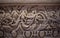 Close-up shot of the magnificent ornate detail on the columns of the south facade of St. Pauls Cathedral in London, UK.