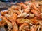 Close up shot of many deep fried shrimp at Kenting National Park