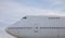 Close up shot of old airplane head with beautiful blue sky