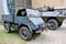 Close-up shot of Portuguese army vehicles