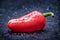 Close-up shot of a red chili pepper