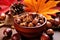 close-up shot of a roasted chestnuts bowl