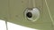 Close up shot of surveillance camera of unmanned aerial vehicle rotates around. Preparing surveillance unmanned aerial