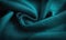 a close up shot of a teal colored fabric with a very soft feel to it\\\'s fabric structure and color, which is very so