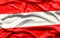 Close up shot of wavy flag Austria