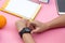 Close up shot of a woman hand with smartwatch