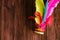 Close-up Shuttle Kicking, Colorful Feather Chinese Jianzi Foot Sports