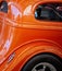 Close Up Of Side Of Orange Custom Classic Car