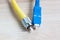Close-up single cable fiber optical connector ST-type