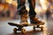 Close-up Skateboard Trick on Urban Street.