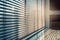 close-up of sleek, automated window blinds in motion