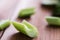 Close up of sliced celery stem