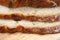 Close up of the slices of homemade white bread