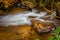 Close up of small cascade in Carson Creek in NC