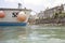 Close up of a small fishing boat in Mousehole Harbour