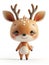 A close up of a small toy deer