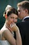 Close up of smiling bride on wedding day