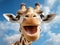 close up of smiling giraffe