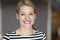 Close up Of A Smiling Italian blond woman