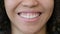 Close up of smiling mouth of african woman