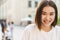 Close up of a smiling yuong asian woman