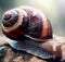 A Close-Up of a Snail