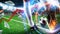 Close-up of soccer striker play at the stadium. Online bet