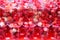 Close up soft focus delicious fresh sweet strawberries are in disposable transparent in plastic cups healthy fresh food street