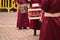 Close-up of some participants in a drumming