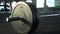 Close up of sport barbell for crossfit at the gym