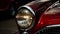 A close-up of a sports car\'s glistening