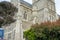 Close-up of the St Luke's Anglican Church an oamaru stone structure in Oamaru, New Zealand