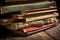 Close-up of a stack of books