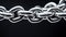 Close-up Stainless Steel Chain On Black Background Political Commentary And Intertwined Networks