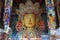 Close-up of the statue of the Maitreya Buddha in Thiksey Monastery, Ladakh, India