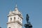 close-up of statue and tower of VILLA VISCONTI BORROMEO LITTA - lombardy - italy