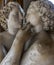 Close up of statues in the Uffizi Gallery, Florence, Italy